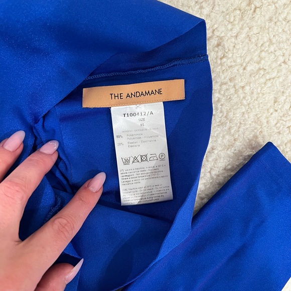 The ANDAMANE Holly 80’s leggings  color electric blue - Picture 8 of 9